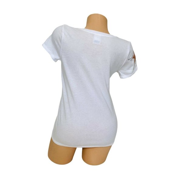 Victoria's Secret PINK EXTRA SMALL Bling Logo V-neck Short Sleeve Tee NEW - Picture 3 of 3